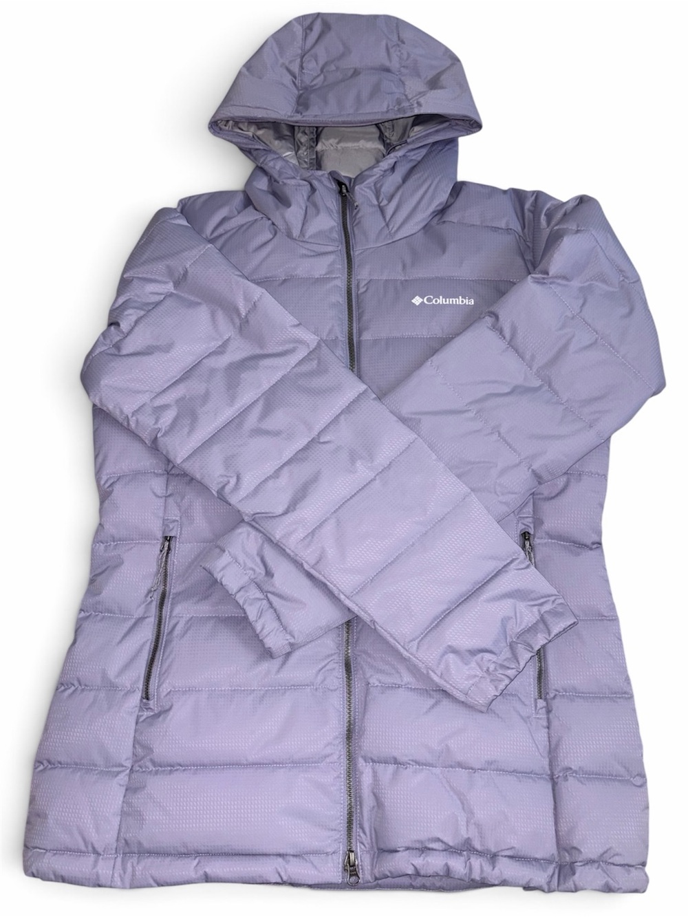 Columbia Powder Lite Hooded Puffer Jacket Women’s Size Medium Lilac